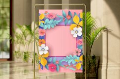 Colorful Floral Frames Digital Paper Bundle Product Image 4