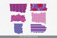 Colorful Floral Pattern Torn Paper Product Image 1