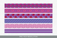Colorful Floral Seamless Stripe Product Image 1
