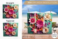 3D 20oz Colorful Flower Tumblers Sublimation, Flower Tumbler Product Image 2