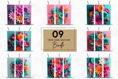 3D 20oz Colorful Flower Tumblers Sublimation, Flower Tumbler Product Image 3