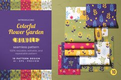 Colorful Flower Garden - Seamless Pattern Product Image 1