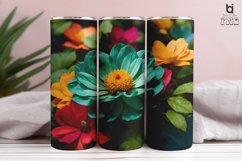 Colorful Flower With a Green Leaf 3D Tumbler Design Product Image 4