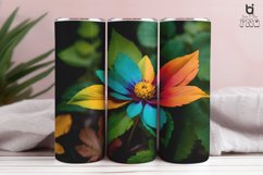 Colorful Flower With a Green Leaf 3D Tumbler Design Product Image 6
