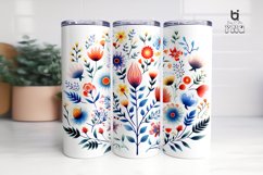 Colorful flowers Sublimation Tumbler Design Product Image 6