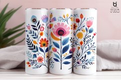 Colorful flowers Sublimation Tumbler Design Product Image 7