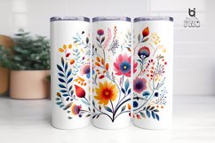 Colorful flowers Sublimation Tumbler Design Product Image 8