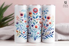 Colorful flowers Sublimation Tumbler Design Product Image 9