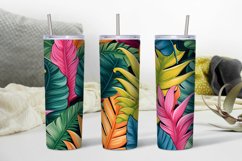 colorful flower, colorful leaves, leaves digital papers, leaves patterns, floral pattern,  tumbler,