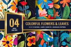 Vibrant Floral Scene Colorful Flowers and Lush Leaves DP Product Image 1