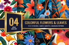 Vibrant Floral Scene Colorful Flowers and Lush Leaves DP Product Image 1