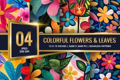 Vibrant Floral Scene Colorful Flowers and Lush Leaves DP Product Image 1
