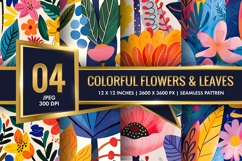 Vibrant Floral Scene Colorful Flowers and Lush Leaves DP Product Image 1