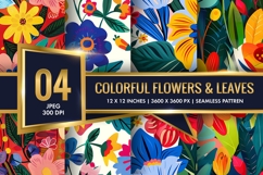 Vibrant Floral Scene Colorful Flowers and Lush Leaves DP Product Image 1
