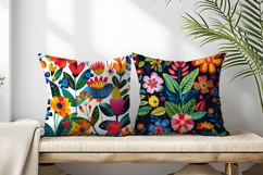 Vibrant Floral Scene Colorful Flowers and Lush Leaves DP Product Image 2