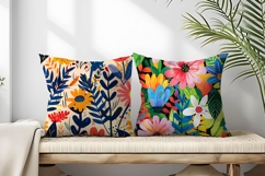 Vibrant Floral Scene Colorful Flowers and Lush Leaves DP Product Image 2