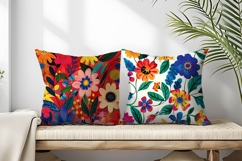 Vibrant Floral Scene Colorful Flowers and Lush Leaves DP Product Image 2
