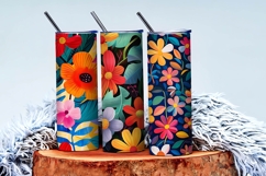 Vibrant Floral Scene Colorful Flowers and Lush Leaves DP Product Image 3