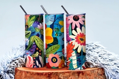 Vibrant Floral Scene Colorful Flowers and Lush Leaves DP Product Image 3