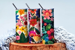 Vibrant Floral Scene Colorful Flowers and Lush Leaves DP Product Image 3