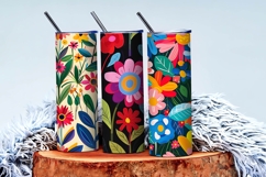 Vibrant Floral Scene Colorful Flowers and Lush Leaves DP Product Image 3