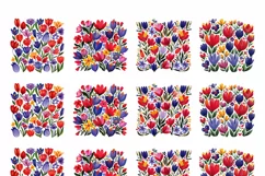 Wild Flowers Stickers | Retro Flower Printable PNG Product Image 6
