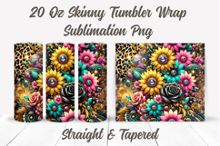 Floral Tumbler Wrap, Flowers Tumbler Wrap, Sunflower Tumbler Product Image 2