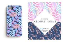 Colorful Foliage Digital Paper, Vector Patterns Product Image 4