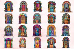 Watercolor Colorful Front Doors Sublimation Bundle Product Image 2