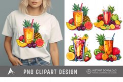 Watercolor Colorful Fruit Juice Clipart Product Image 1