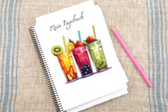 Watercolor Colorful Fruit Juice Clipart Bundle Product Image 3