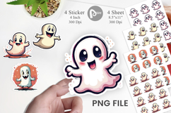 Colorful Ghost Sticker Product Image 1