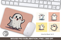 Colorful Ghost Mouse Pad Product Image 1