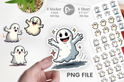 Colorful Ghost Sticker Product Image 1