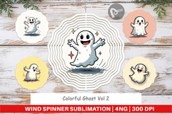 Colorful Ghost Wind Spinner Product Image 1