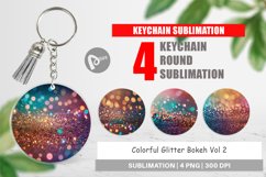 Keychain Colorful Glitter Bokeh Product Image 1