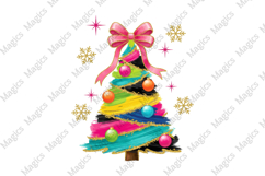 Colorful Glitter Christmas Coquette Png Product Image 1