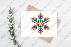 Colorful Glitter Christmas Snowflake PNG Product Image 3