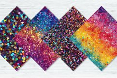 Colorful Glitter Seamless Pattern Digital Paper Bundle Product Image 2