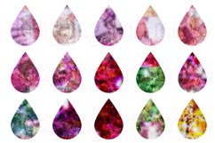 Gradient Glass Teardrop Earring .PNG Sublimation Designs Product Image 2