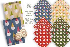 Colorful Gnomes Seamless Digital Sublimation Paper Set of 12