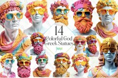 Colorful God Greek Statues Sublimation Bundle Product Image 1