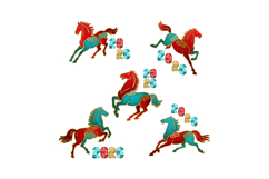 Colorful gradient lunar new year 2026 creative collection de Product Image 1