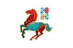 Colorful gradient lunar new year 2026 creative graphic Product Image 1