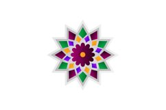 Colorful gradient ornamental mandala or flower concept Product Image 1