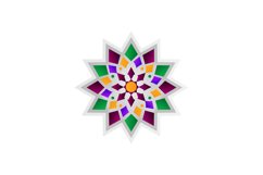 Colorful gradient ornamental mandala or flower vector Product Image 1