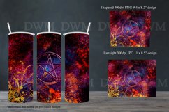Wiccan Pentagram Colorful Grunge 20oz Tumbler Design Product Image 2