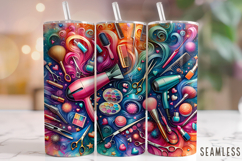 Hair Stylist Tumbler Wrap, Hairdresser Tumbler, Hair Hustler Product Image 1