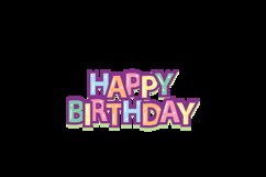 Colorful happy birthday banner bunting design vector Product Image 2