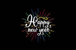 Colorful happy new year typography Product Image 2